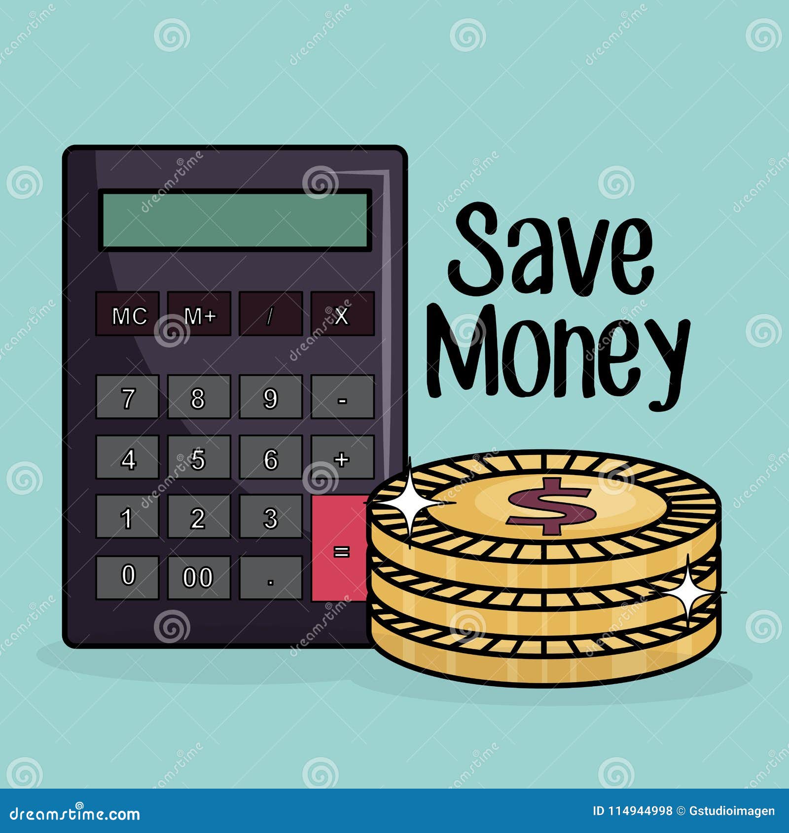 Save Money Calculator Concept
